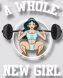 Workout Princess A Whole New Girl Mouse DTF Heat Transfer Ready to Press