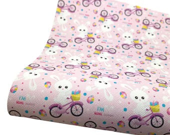 Easter Bunny Pastel Spring Faux Leather Sheets