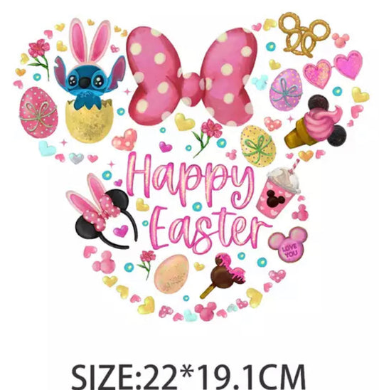 Easter Mouse DTF Heat Transfer Ready to Press