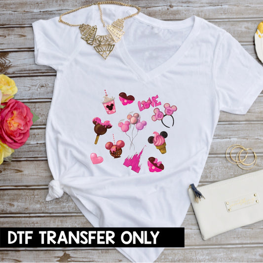 Valentine’s Day DTF Heat Transfer Ready to Press